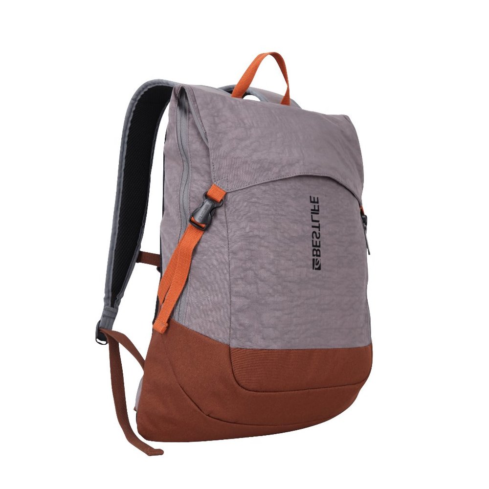 Adventure lovers brown gray day hiking backpack